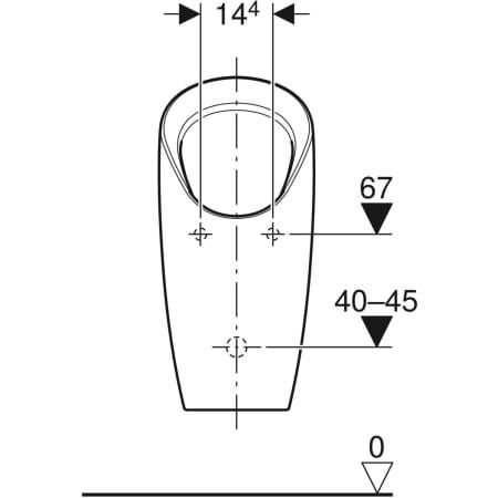 GE Urinal Preda, wasserlos