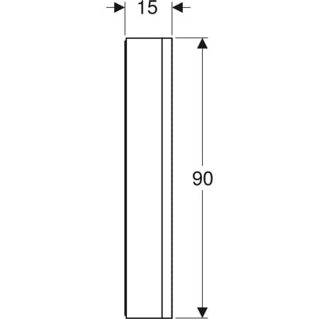 GE ONE Spiegelschrank mit Ni/Comf.Light 2 Türen, AP-Mont., 105x90x15cm, weiß
