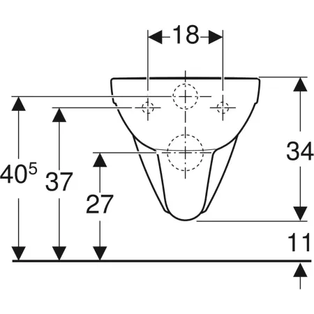 GE Renova Comfort Wand-WC Tiefspüler