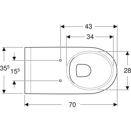 GE Renova Comfort Wand-WC Tiefspüler