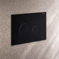 Die Betätigungsplatte Geberit Sigma40 mit einer Tiefe von nur 4 - 6 mm ist eine minimalistische, moderne Betätigungsplatte für hohe Designansprüche im Bad.