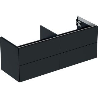 GE ONE Unterschrank für WT/-Platte 4 Schubl., 133,2x50,4x47cm, schwarz matt