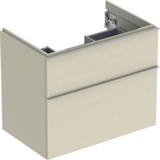 GE iCon Unterschrank für WT, 2 Schubl. 74x61,5x47,6cm, sandgrau