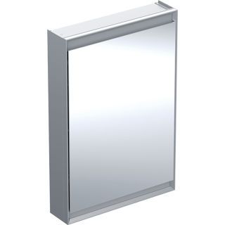 GE ONE Spiegelschrank mit ComfortLight 1 Tür li, AP-Mont., 60x90x15cm, alu.