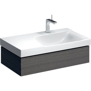 GE Xeno2 Unterschrank f. WT m. Ablg. li m .1 Schubl., 88x22x46,2cm, sculturagrau