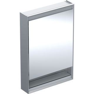 GE ONE Spiegelschrank mit Ni/Comf.Light 1 Tür li, AP-Mont., 60x90x15cm, alu.