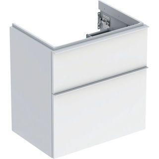 GE iCon Unterschrank f. WT, verk. Ausld. 59,2x61,5x41,6cm, weiß hgl/Gr. weiß matt