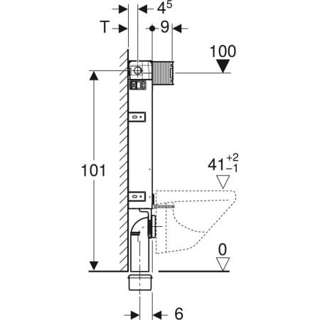 GE Kombifix Element für Wand-WC