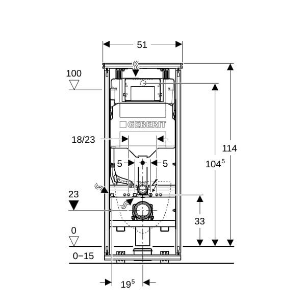 GE GIS Element für Wand-WC