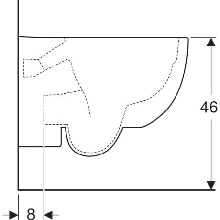 GE Renova Comfort Wand-WC Tiefspüler