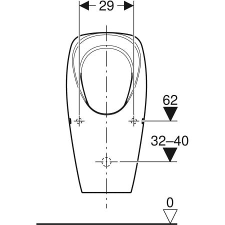 GE Urinal Tamina, wasserlos