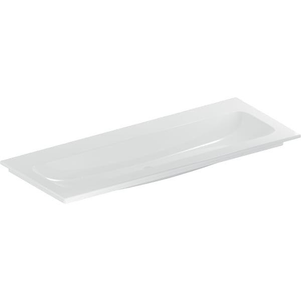 GE iCon Möbelwaschtisch 120x48cm ohne Hahnlöcher, o. Überlauf, weiß