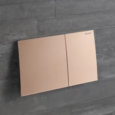 Das puristische, rahmenlose Design, die konvexe Oberfläche und der schlanke Aufbau geben der Sigma70 Betätigungsplatte einen schwebenden Charakter.