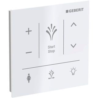 GE Wandbedienpanel f. Geberit AquaClean Sela, Glas weiß