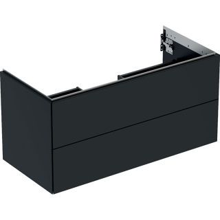 GE ONE Unterschrank für WT/-Platte 2 Schubl., 103,6x50,4x47cm, schwarz matt