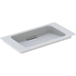 GE ONE MWT, 75x40cm, CleanDrain v.Ausld. o.Hl., Ül.verd., weiß Tect/hgl.verchr.
