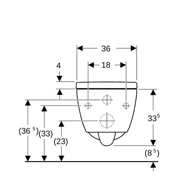 GE iCon Set WWC Tiefsp., verk., geschl. TurboFlush, m. WC-Sitz, T:49cm, weiß