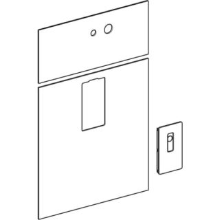 GE Frontverkleidung für Geberit Monolith für WT, B: 73cm 10re Glas sand
