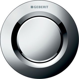 GE Typ 01 Fernbetätigung, pneum. 1-M-Sp., UP-Drücker, Round, hgl. verchr.