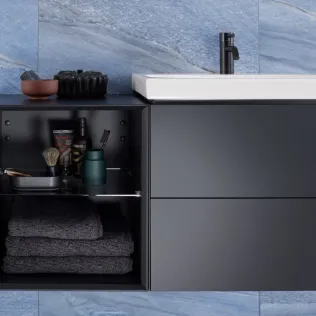Geberit ONE Waschtischunterschrank mit offenem Seitenelement