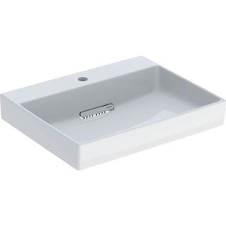 GE ONE Waschtisch 60x48cm, CleanDrain m. Hl., o. Ül., weiß, KeraTect/weiß glzd