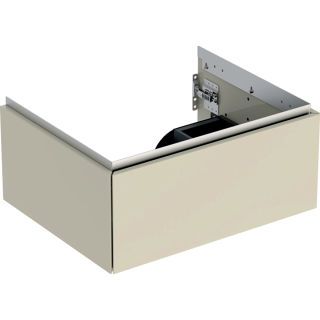 GE ONE Unterschrank für WT/-Platte 1 Schubl., 59,2x26,6x47cm, sandgrau hgl.