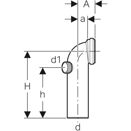GE Ablauf-Anschlussbogen