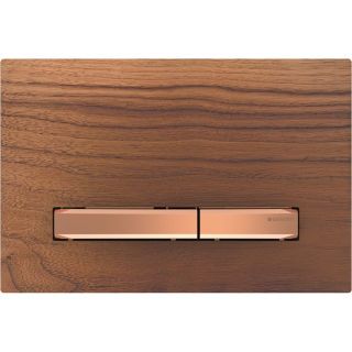 GE Sigma50 BetPl., für 2-Mengen-Spülung Square, Metallfarbe rotgold, Nussbaum