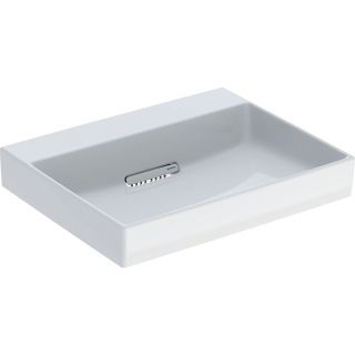 GE ONE Waschtisch 60x48cm, CleanDrain o. Hl., o. Ül., weiß, KeraTect/weiß glzd