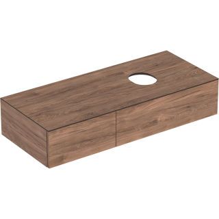 GE VariForm US für AS-WT, m. 2 Schubl. 120x23,5x51cm, Nußbaum hickory