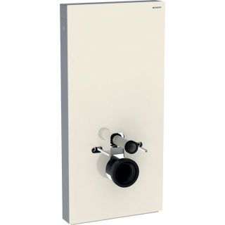GE Monolith Sanitärmodul für Wand-WC 101cm, Glas sand-grau, Aluminium