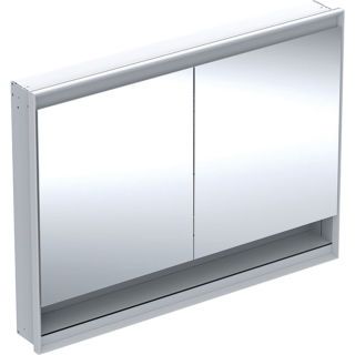 GE ONE Spiegelschrank mit Ni/Comf.Light 2 Türen, UP-Mont., 120x90x15cm, weiß