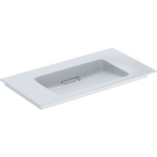 GE ONE MWT 90x48cm, CleanDrain o. Hl., o. Ül., weiß, KeraTect/weiß glzd