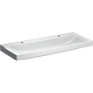 GE Xeno2 Waschtisch, 120x48cm zwei Hl., o. Ül., weiß, KeraTect