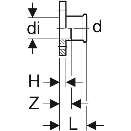 GE Mapress Kupfer Flansch (Gas)