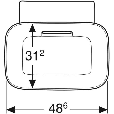 GE ONE AS-WT, SF, 50x42,5cm, CleanDrain o. Hl., o. Ül., weiß matt/weiß glzd.