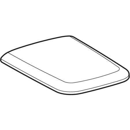 GE iCon Square WC-Sitz, Bef. von oben mit Absenkautomatik, Quick Release, weiß