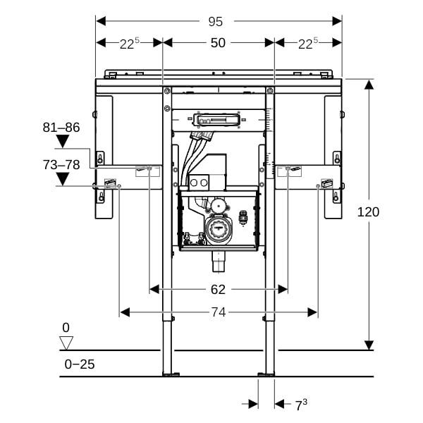 GE Duofix Element für Waschtisch