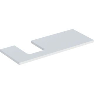 GE ONE WT-Pl. Aus li für AWT Schalenform 120x3x47cm, weiß matt