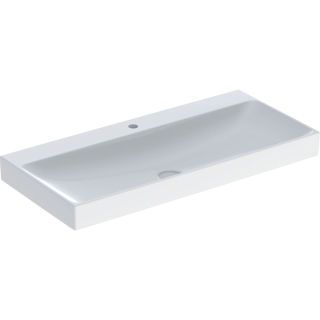 GE ONE Waschtisch 105x48 cm m. Hl., o. Ül., weiß, KeraTect