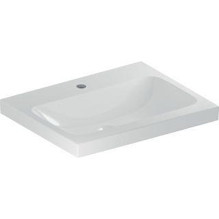GE iCon Light Aufsatzwaschtisch 60x48cm mit Hahnloch, ohne Überlauf, weiß