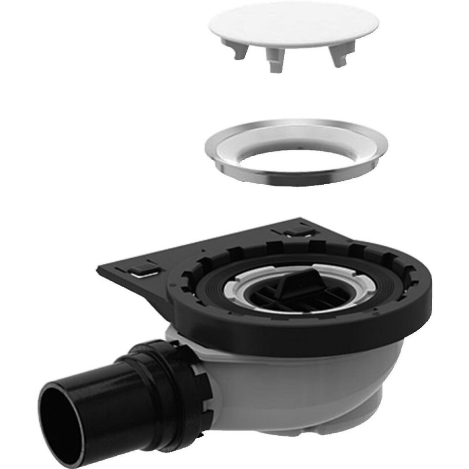 GE Duschwannenablauf für Setaplano mit Siphonhalter, Sperrwasserhöhe 50 mm