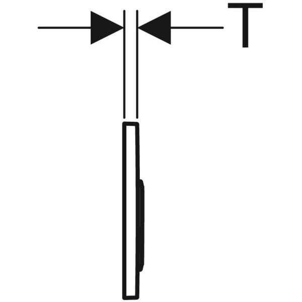 GE Omega20 BetPl., für 2-Mengen-Sp. Round, weiß matt lack., Etc/hgl.verchr.