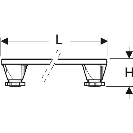 GE Set Füße und 3 Traversen 800mm H:9-21cm, für Duschwanne aus Steinharz