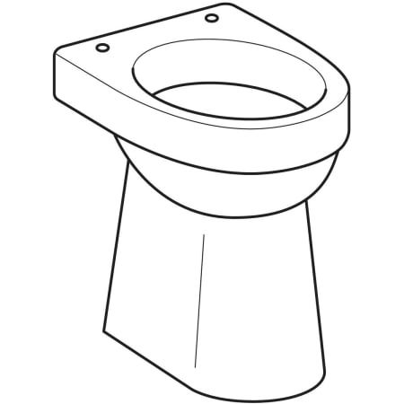 GE Renova Comfort Stand-WC Flachspüler erhöht, Abgang vertikal, weiß