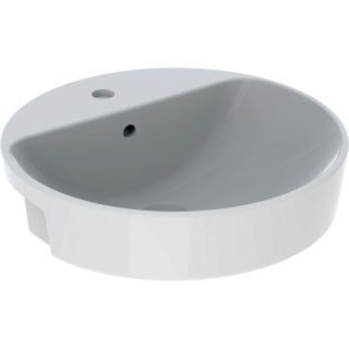 GE VariForm Halbeinbauwaschtisch, rund d: 50cm, m. Hl, m. Ül., weiß