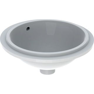 GE VariForm Unterbauwaschtisch, rund d:40,5cm, o. Hl, m. Ül., glasiert, weiß