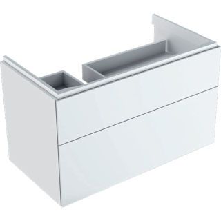 GE Xeno2 Unterschrank f. WT m. Ablg. re m. 2 Schubl., 88x53x46,2cm, weiß