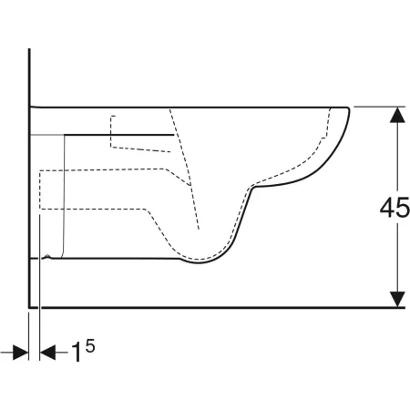 GE Renova Comfort Wand-WC Tiefspüler