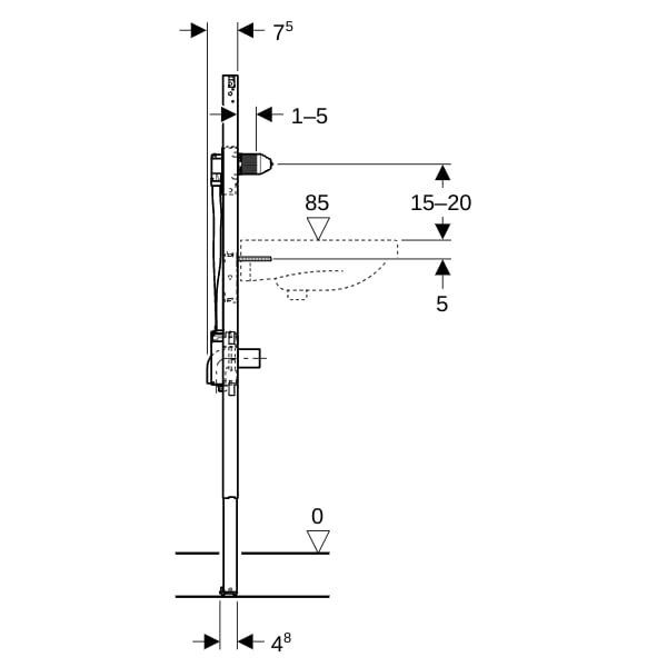 GE Duofix Element für Waschtisch
